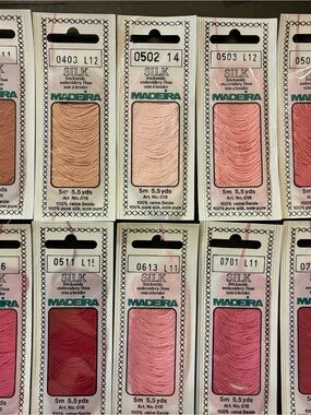 Madeira Silk Embroidery Floss Assorted Lot of 10